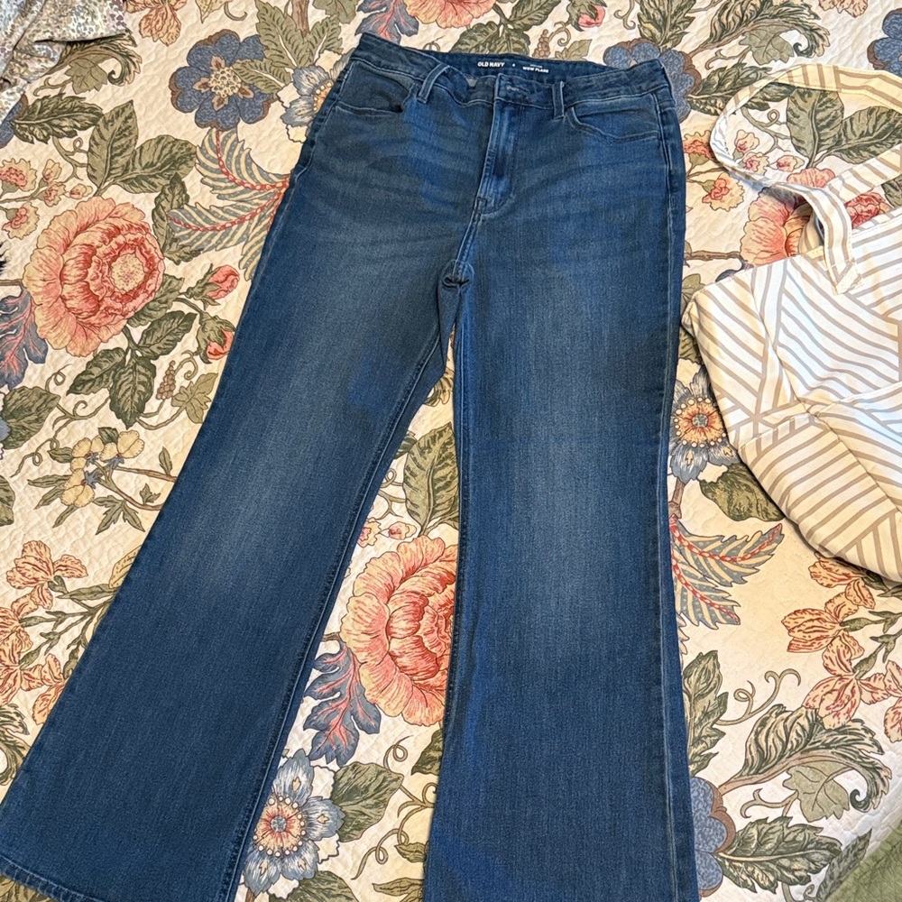 Old Navy Dark Blue Wide Leg Jeans